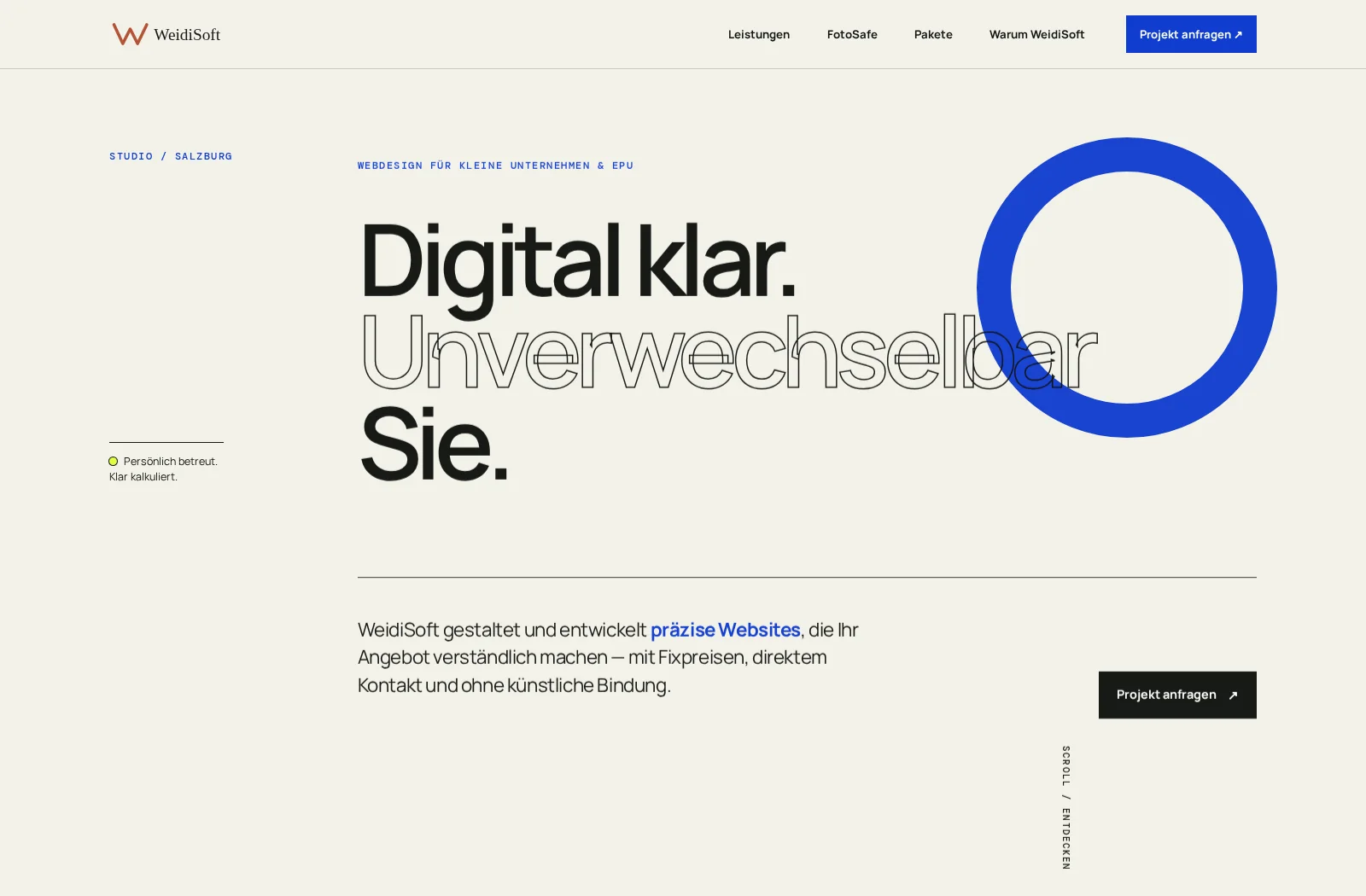 Studio Signal: Gestaltungsbeispiel für das Paket WebBusiness