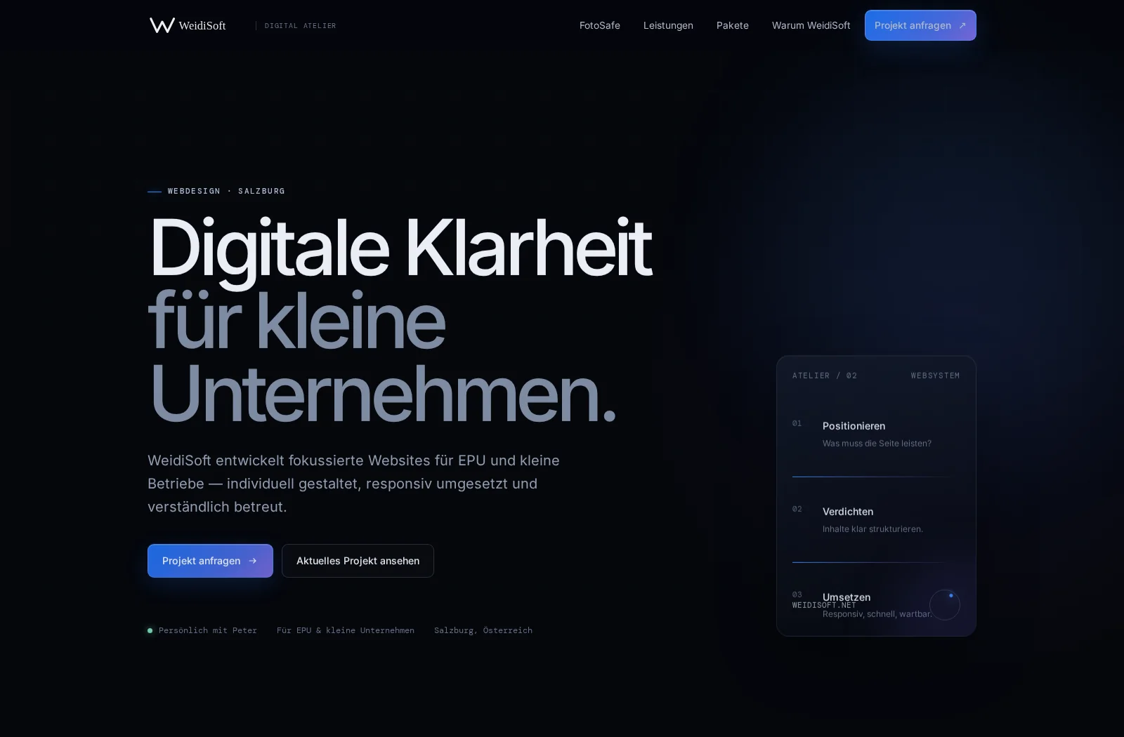 Digital Atelier: Gestaltungsbeispiel für das Paket WebPlus