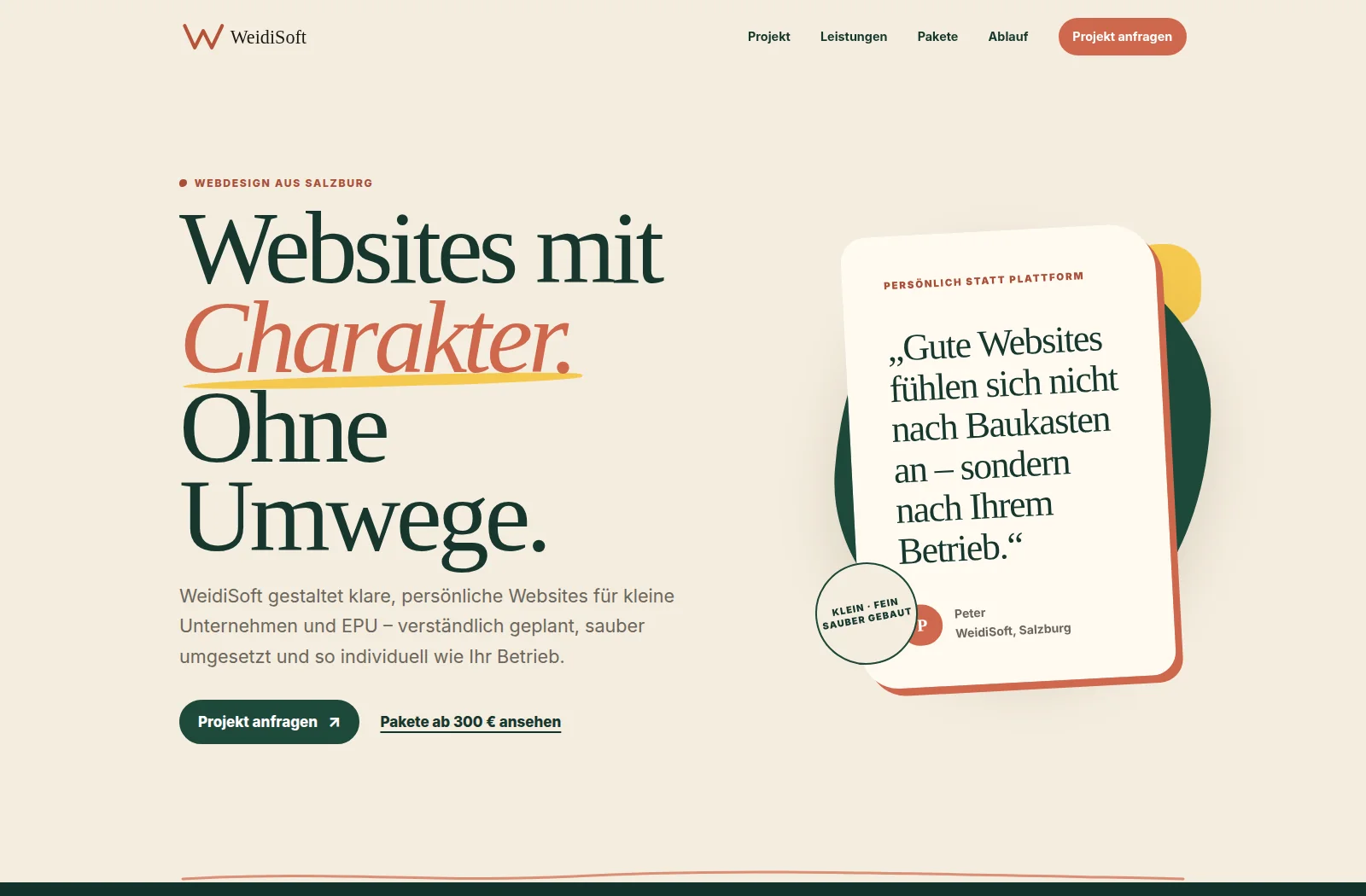 Friendly Craft: Gestaltungsbeispiel für das Paket WebStart